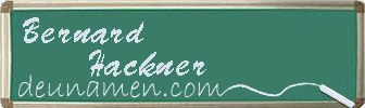 Bernard Hackner Visitenkarte